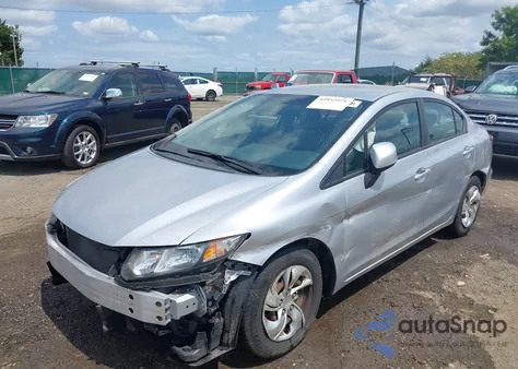 2013 Honda Civic Lx from USA, damaged, VIN 2HGFB2F58DH572665